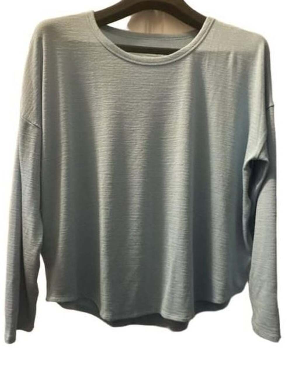 Time and Tru Women's Light Blue Long Sleeve Hacci Knit Top Size XL 16-18